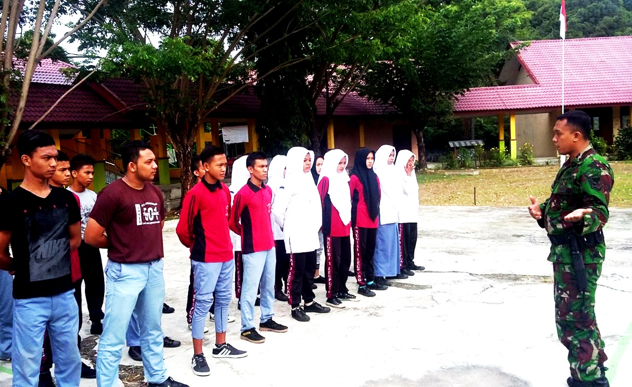 Latihakan PBB, Serda Budi Raharjo Bentuk Kepribadian Generasi Penerus Bangsa