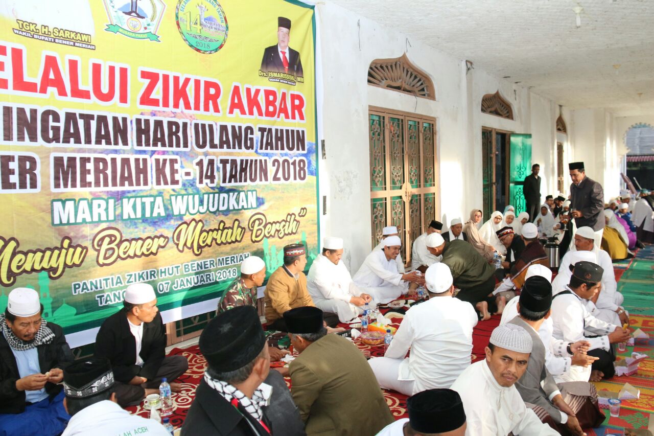 DANDIM ATENG,  HADIRI ZIKIR AKBAR HUT KAB. BENER MERIAH