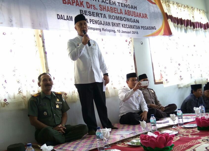 Danramil-10/PGS Dampingi Bupati Ateng Buka BKMT di Pegasing