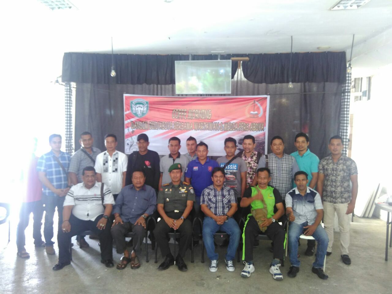 Dandim 0110/Abdya Coffee Morning Bersama Insan Pers