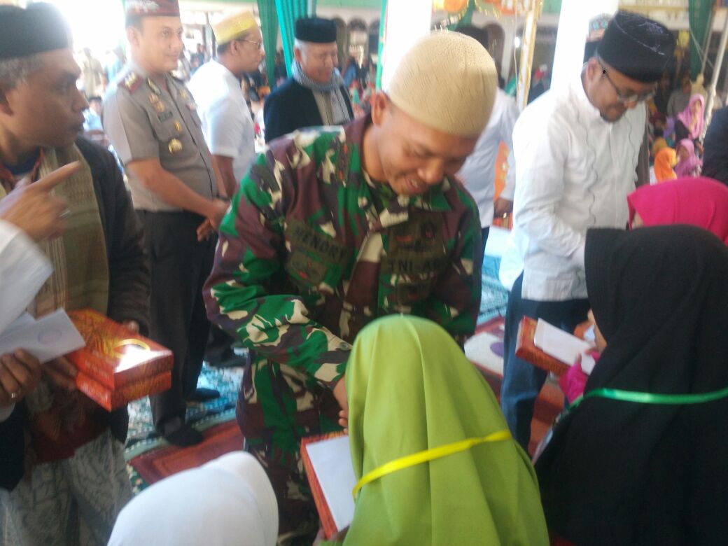 Dandim Ateng Tingkatkatkan Kemanunggalan TNI-Rakyat Melalui Maulid Nabi Muhammad Saw
