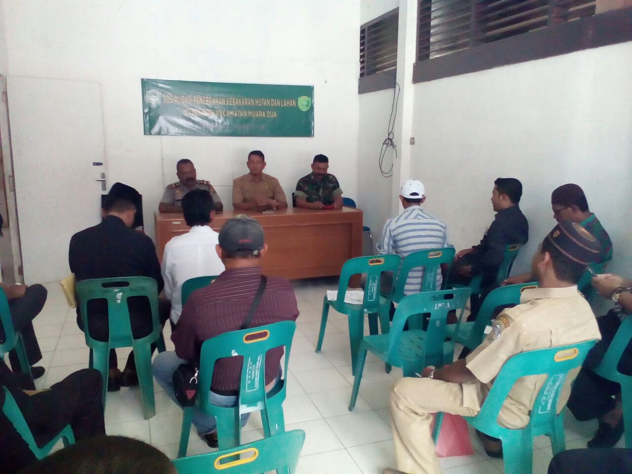 Danpos Ramil Muara Dua Gelar Sosialisasi Pencahan Kebakaran Hutan untuk Masyarakat