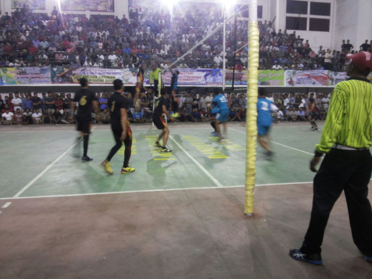 Lanjutan Babak 16 Besar Turnamen Bola Volly Dandim Cup, Tim Polres Pidie Tekuk Tim Putra Gardos