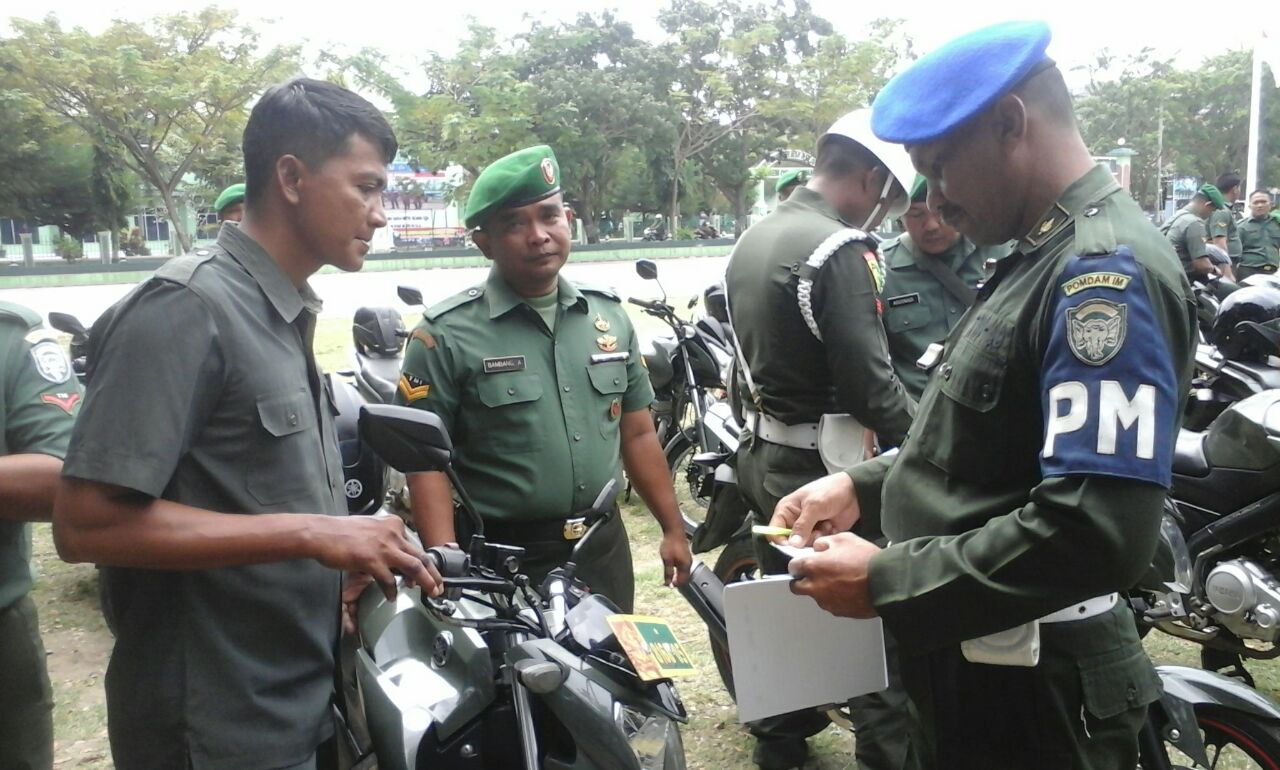 Usai Sosialisasi Gaktib dan Yustisi, Randis Kodim 0103/Aceh Utara Diperiksa