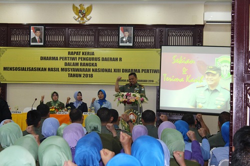 Pangdam IM Buka Raker Dharma Pertiwi PD R Tahun 2018