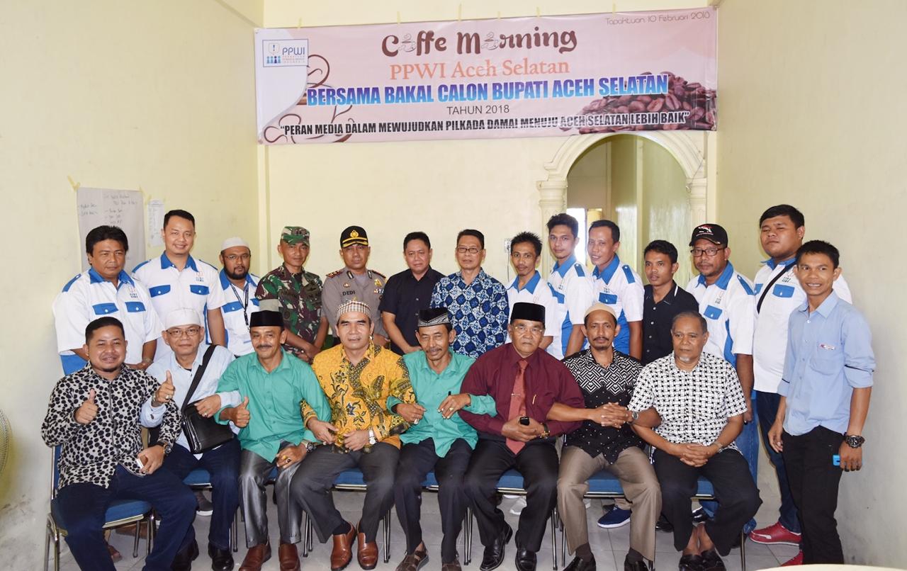 Coffe morning PPWI Bersama Paslon Bupati, Dandim Aceh Selatan Sebut Media adalah Sarana Paling Efektif Menyampaikan Informasi