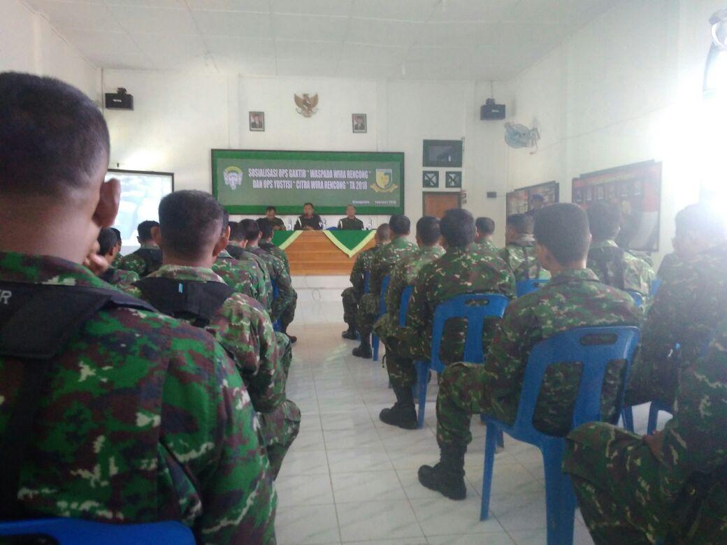 Kodim 0110/Abdya Terima Sosialisi Operasi Gaktib dan Yustisi TA 208