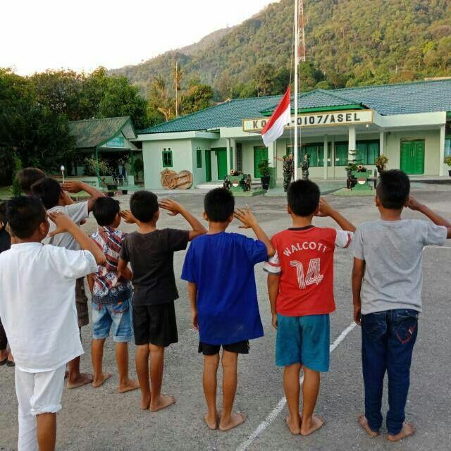 ‘Kami Merah Putih !! Kami Bangga Punya Kodim 0107/ Aceh Selatan’, Teriak Lantang Anak Kota Naga