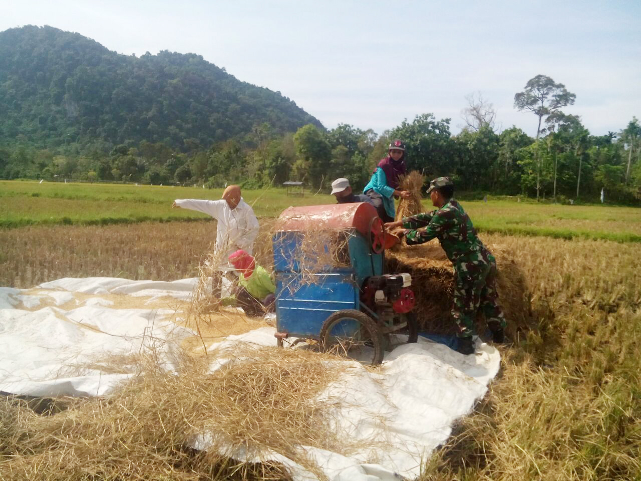Babinsa Koramil Lhoong, Masih Terus Lakukan Pendampingan Kepada Petani Desa Binaannya