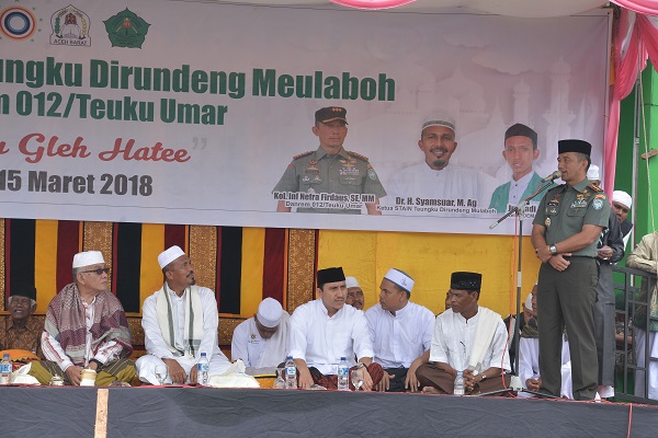 Korem 012/TU Bersama Stain Teungku Dirundeng Meulaboh Melaksanakan Rateb Siribee