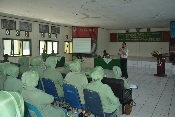 Anggota Persit KCK Koorcabrem 012 Dibekali Pengetahuan Tentang Kanker Payudara dan Serviks