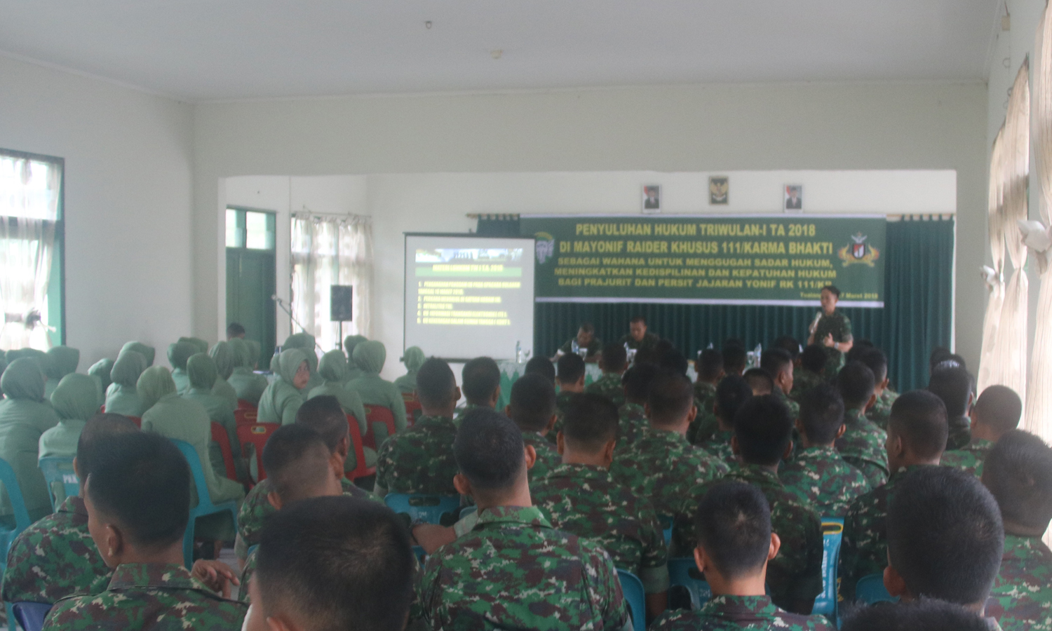 Keluarga Besar Raider Khusus 111 Menerima Penyuluhan Hukum