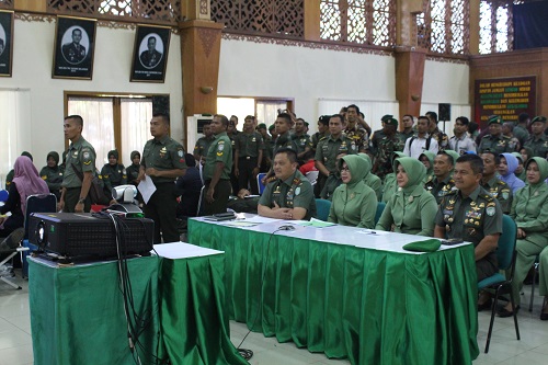 Teleconference Dengan Kasad, Pangdam IM Laporkan Donor Darah HUT Persit