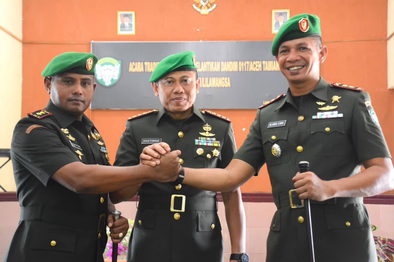 Danrem 011 Lantik Letkol Deki Rayusyah Putra Jadi Dandim 0117/Atam