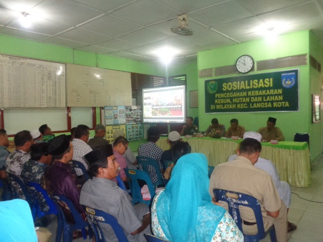 Danramil 02/Langsa Sosialisasikan Pencegahan Karhutla
