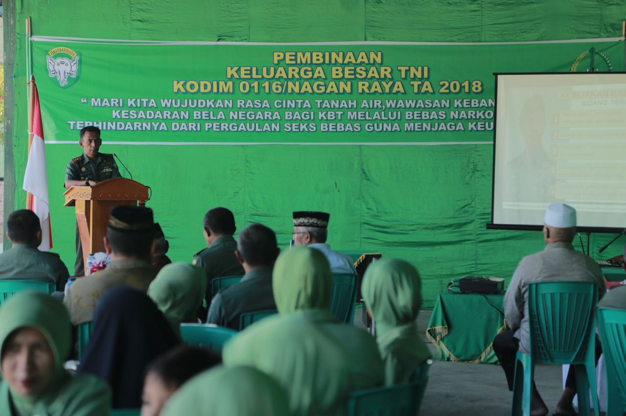 Kodim 0116/Nara Gelar Komunikasi Sosial Dengan Keluarga Besar TNI