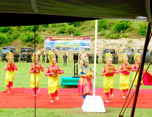Tarian Ranup Lampuan Semarakkan Pembukaan TMMD Reguler ke 101 Di Wilayah Kodim 0101/BS