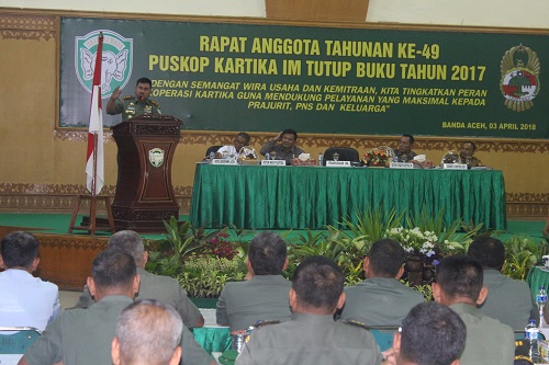 Pangdam IM Buka RAT Puskop Kartika