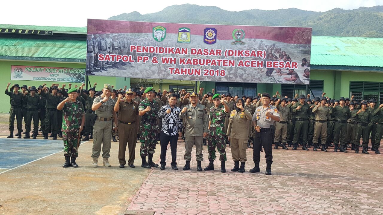 Rindam Iskandar Muda Gelar Diksar Pol PP dan WH Kab. Aceh Besar