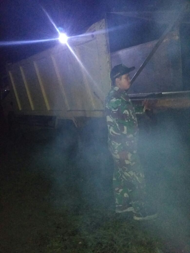Personel Koramil 07/Babahrot Berhasil Amankan Puluhan Kayu Ilegal