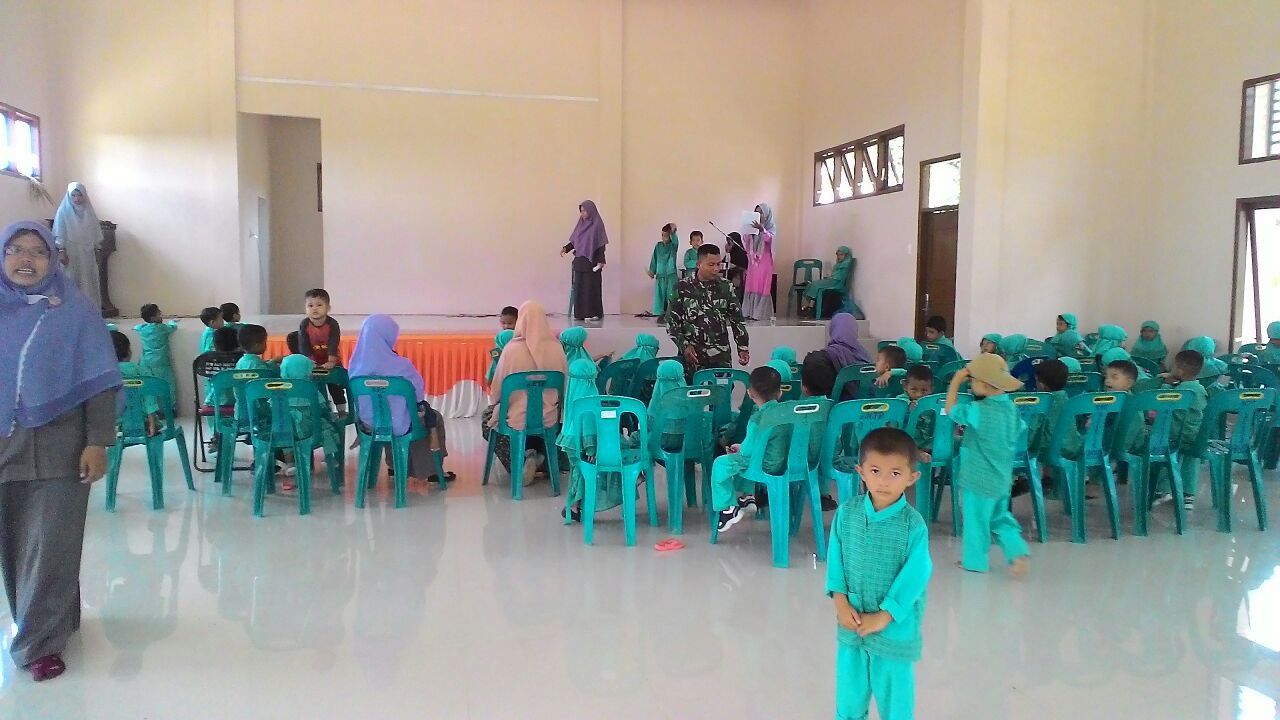 Babinsa Koramil 09/Makmur Tanamkan Wasbang Kepada Anak TK