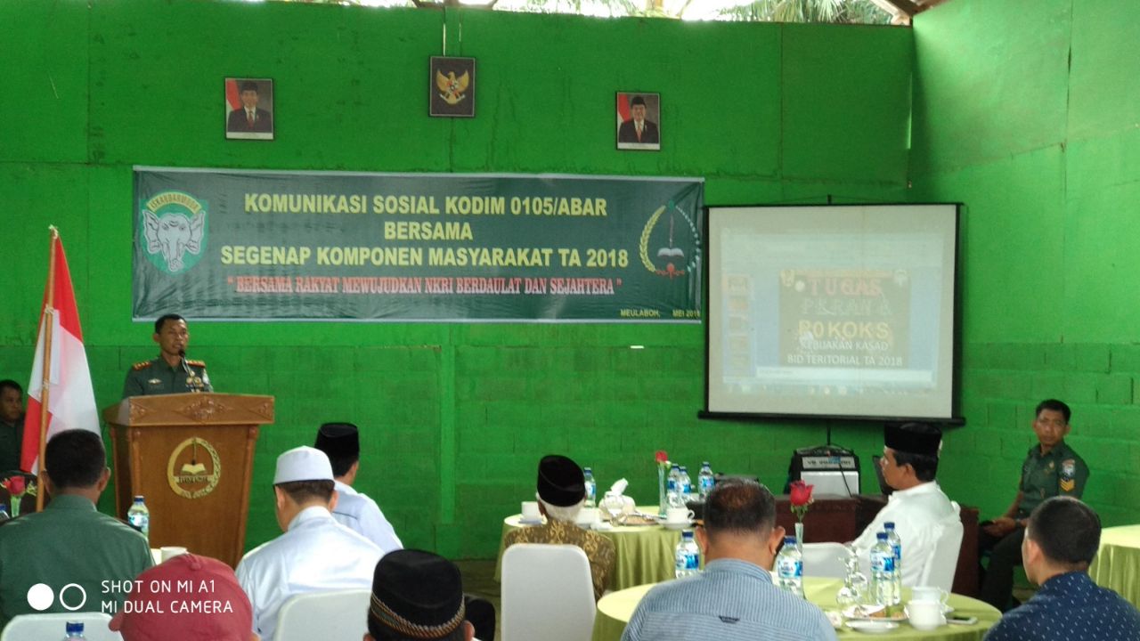 Kodim Aceh Barat Gelar Komsos Bersama Komponen Masyarakat