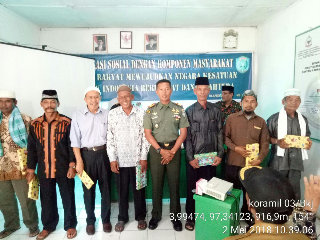 Pelaksanaan Komsos dengan Komas di Koramil 03/Blangkejeren