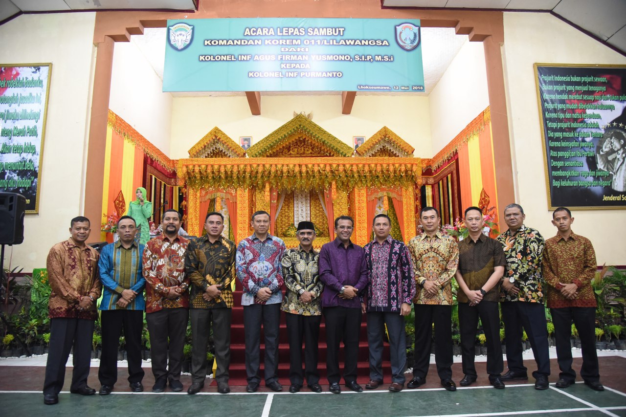 Korem 011 Gelar Acara Lepas Sambut Danrem