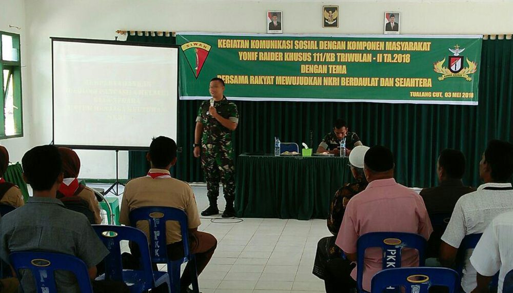 Komsos Raider Khusus 111 dengan Masyarakat Binaan Se-Kecamatan Manyak Payed