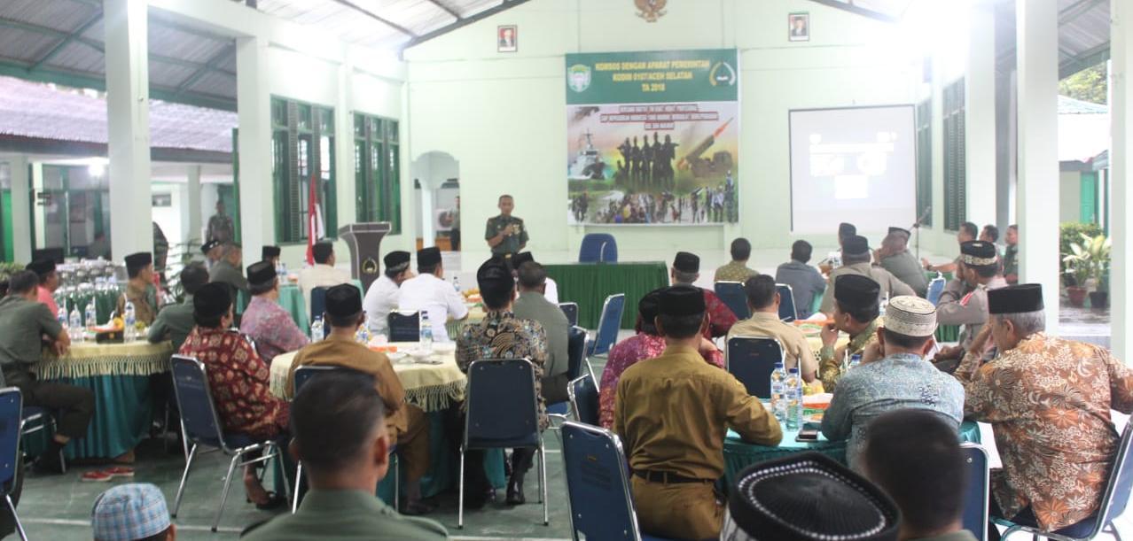 Gelar Komsos dengan Apem, Dandim Asel Harapkan Kerjasama Solid