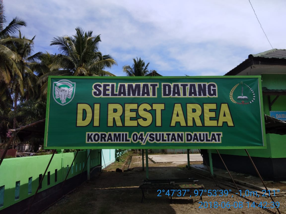 Koramil 04/Sultan Daulat Dirikan Rest Area