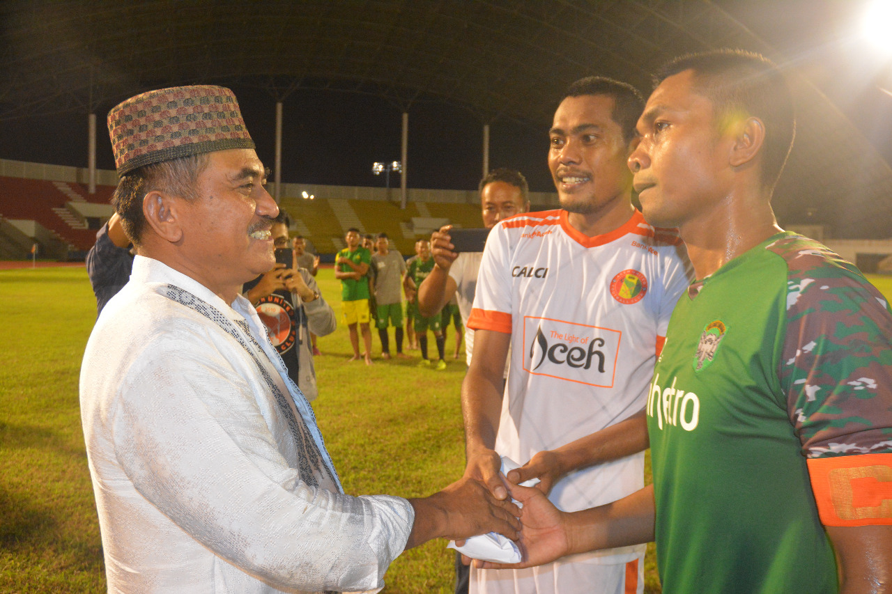 Pangdam IM Saksikan uji coba Sepak bola PSAD Kodam IM  dengan Aceh United