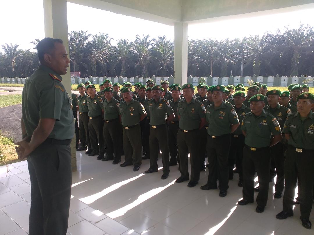 Apel Pemberangkatan Cuti Lebaran Gel I Personil Kodim 0117/Atam