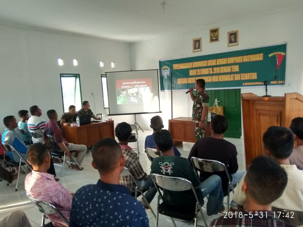 Brigif 25/Siwah Gelar Kegiatan Komsos dengan Kommas TA 2018