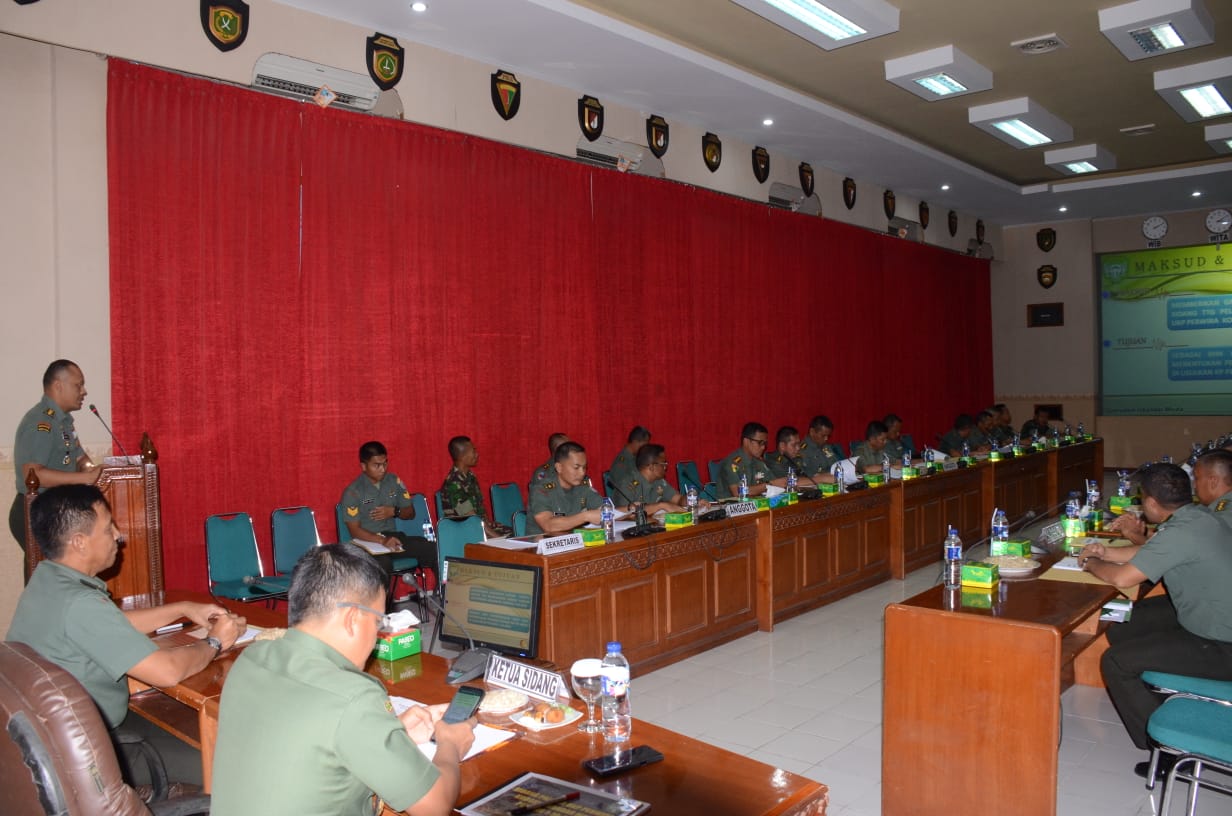 Kasdam IM Pimpin Sidang Kenaikan Pangkat Perwira