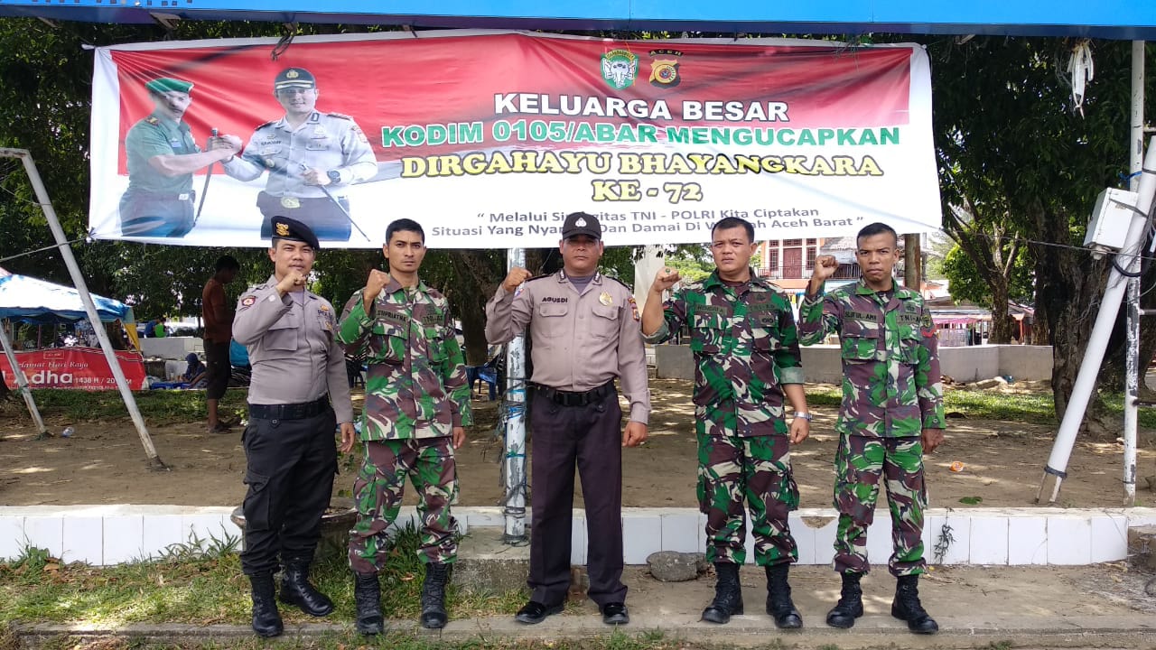 KELUARGA BESAR KODIM 0105/ABAR UCAPKAN DIRGAHAYU BHAYANGKARA KE 72, SEMOGA POLRI TETAP JAYA