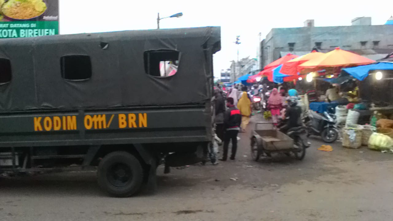 Kodim 0111/Bireuen Siap Bantu Pemda Bireuen Pindahkan Pedagang Pasar Tradisional Lama