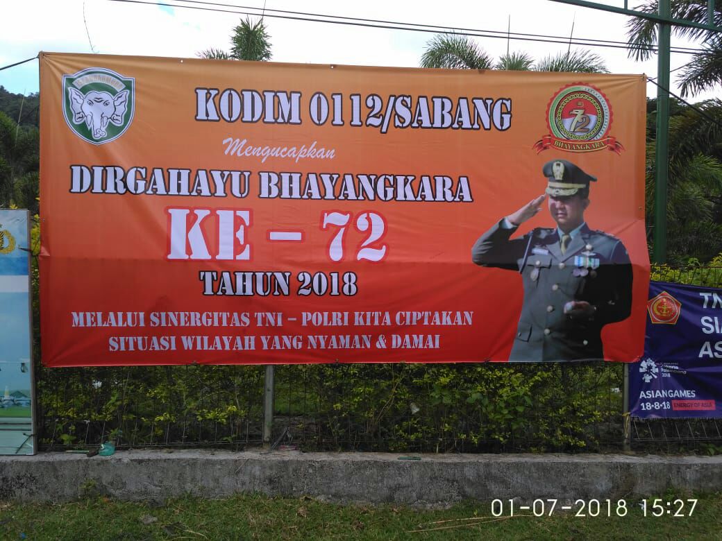 Keluarga Besar Kodim 0112/Sabang Mengucapkan Selamat HUT Ke -72 Bhayangkara