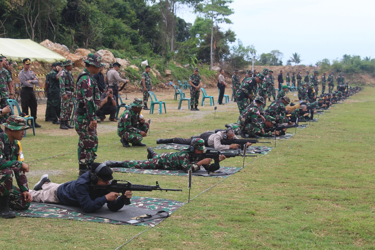 Mantapkan Sinergitas TNI-Polri,  Kodam IM Gelar Lomba Menembak dalam Rangka HUT Bhayangkara ke-72