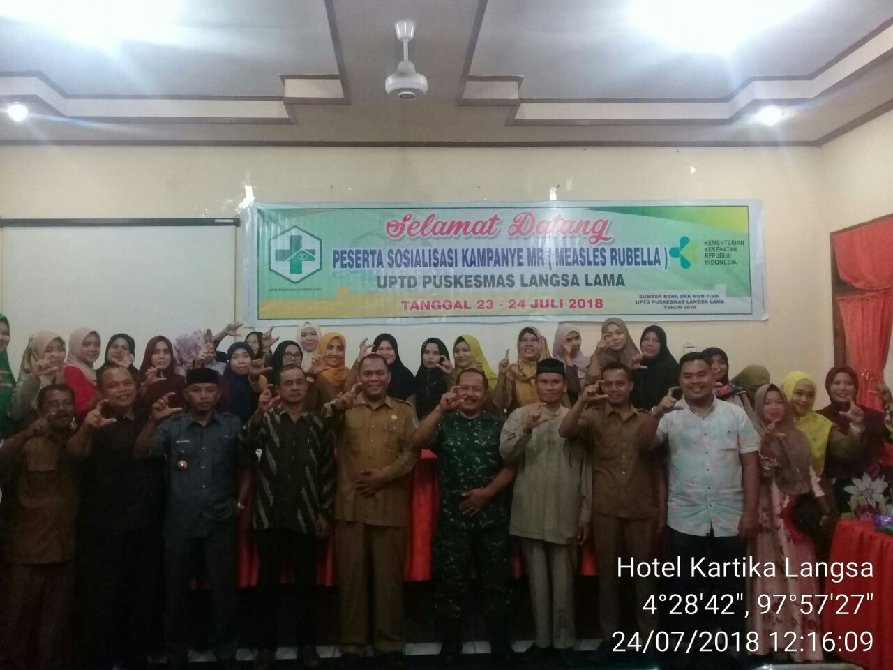 Pelda Subandi Dan UPTD Puskesmas Langsa Lama Kampanyekan Measles Rubella