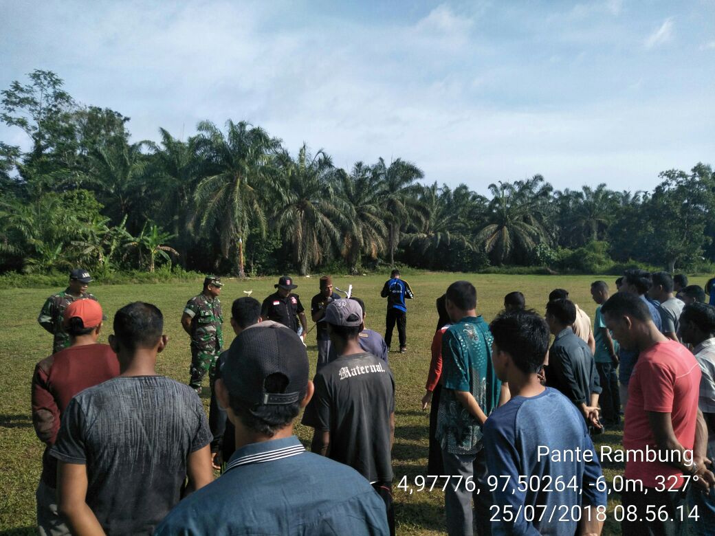 Danramil 20/Ptb Latih Langsung Tim Tagana KSB