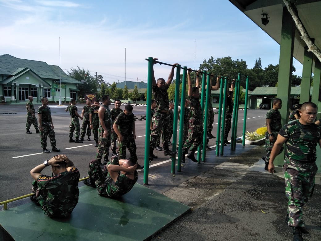 Kodim 0104/Atim Pelihara Kemampuan Militer Prajuritnya