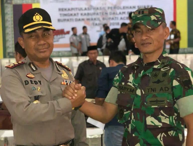 Dandim dan Kapolres Asel Apresiasi Rapat Pleno Berjalan Aman dan Tertib