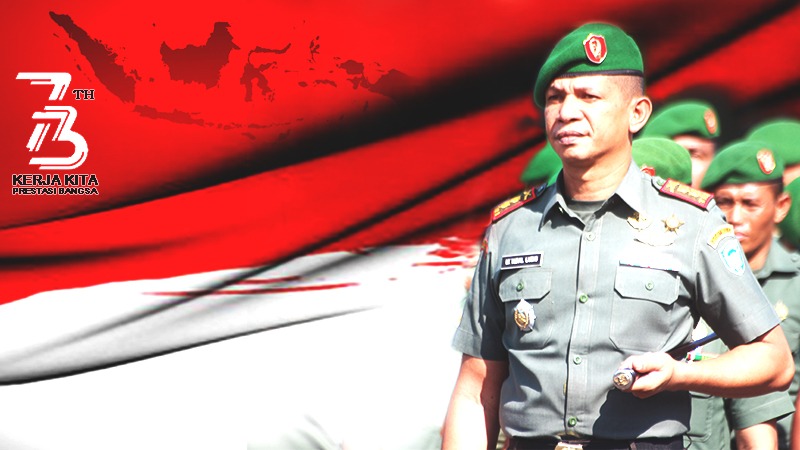 Dandim 0104/Atim Himbau Warga Kibarkan Merah Putih Satu Bulan Penuh