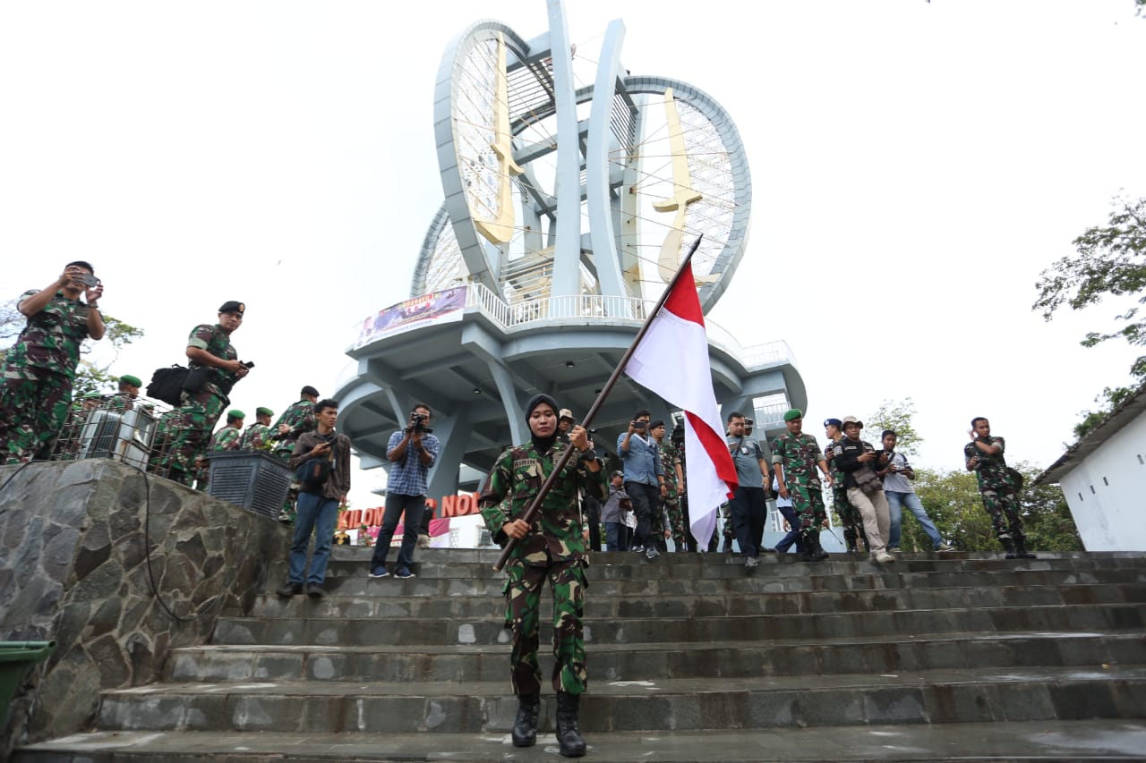 Pawai Bendera Merah Putih Dalam Rangka HUT TNI ke-73 di Kota Sabang