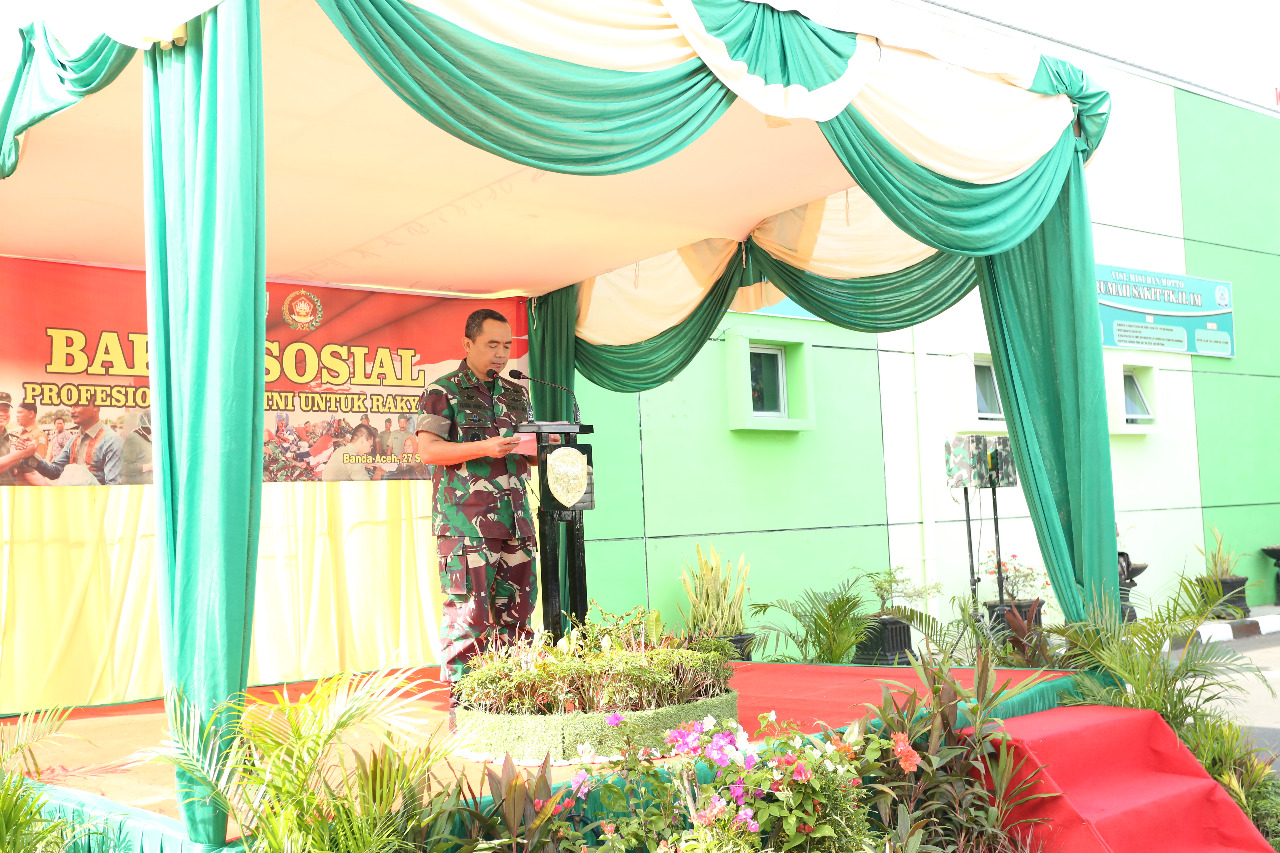 Pangdam IM Buka Baksos Dalam Rangka HUT TNI ke-73