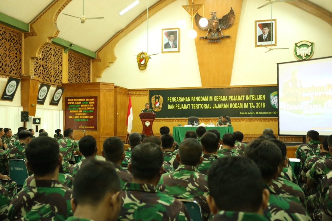 Pengarahan Pangdam IM kepada Pejabat Intelejen dan Teritorial
