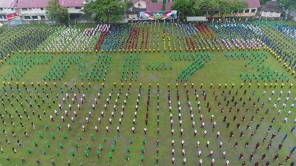 Korem 012 Ikut Mengsukseskan Pemecahan Relor Muri Tari Gemu Fa Mi Re Dalam Rangka HUT TNI ke 73
