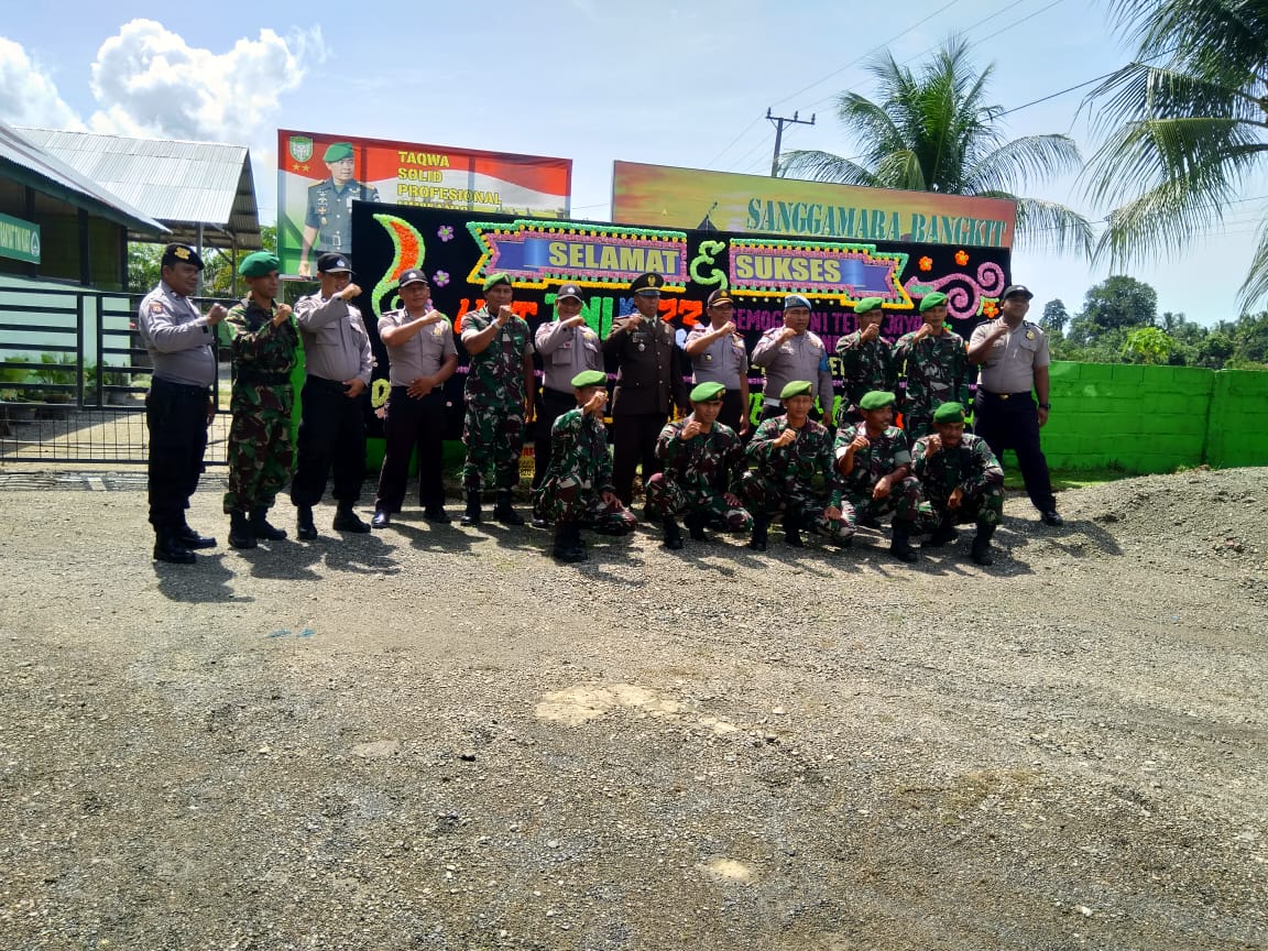 HUT TNI KE 73, KORAMIL 04/MEUREBO DI DATANGI POLISI