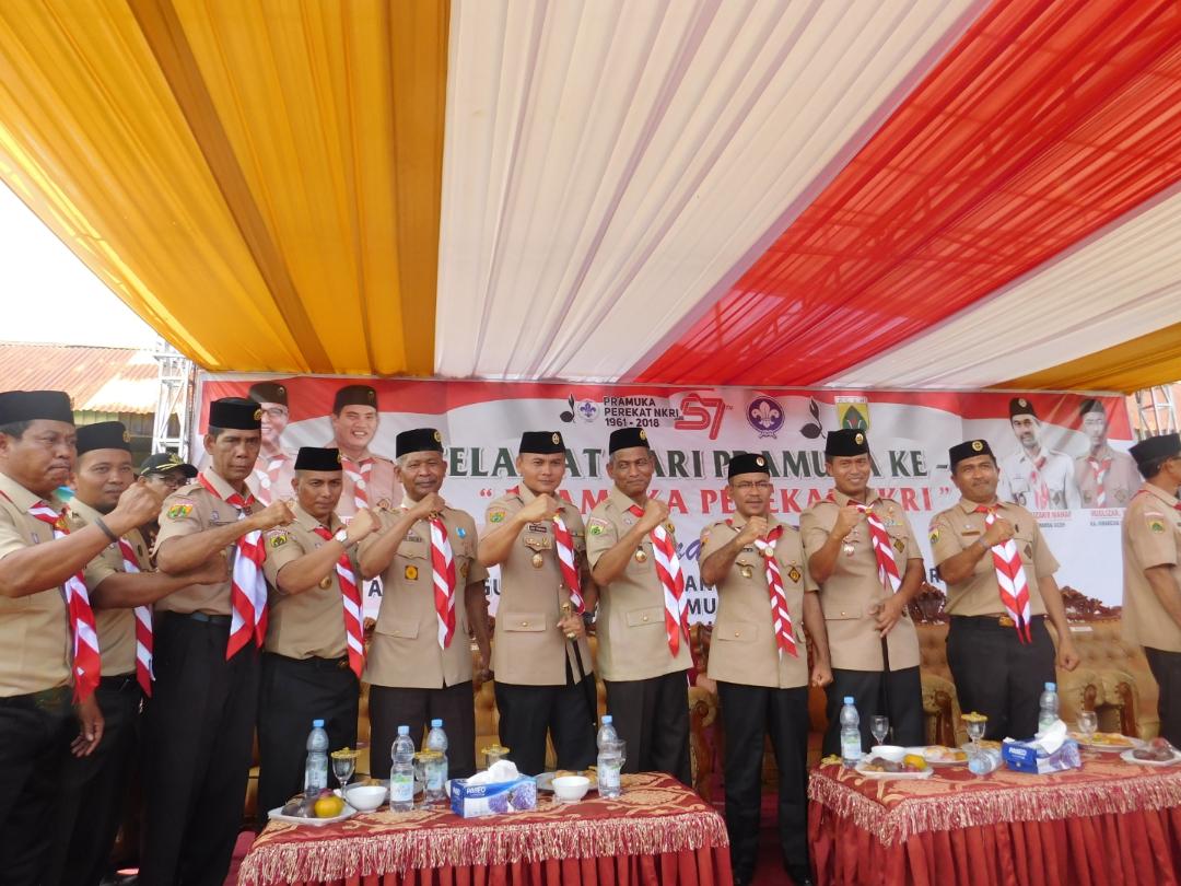 Dandim 0110/Abdya Hadiri Upacara Peringatan HUT Pramuka ke-57 Tingkat Aceh